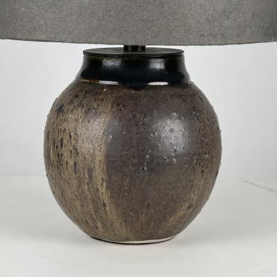 Chic Studio Ceramic Desk Lamp with Matching Charcoal Paper Shade