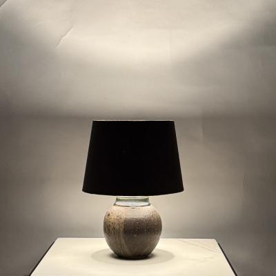 Chic Studio Ceramic Desk Lamp with Matching Charcoal Paper Shade