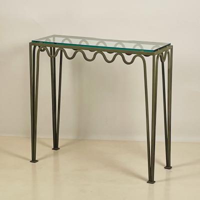 Chic Verdigris Meandre and Glass Console by Design Fr res