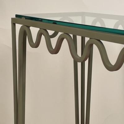 Chic Verdigris Meandre and Glass Console by Design Fr res