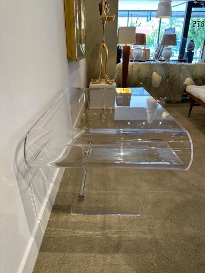 Chic Vintage Curved Lucite Desk