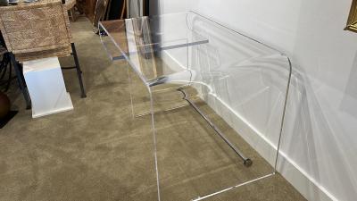 Chic Vintage Curved Lucite Desk