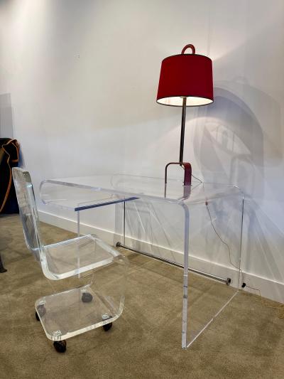 Chic Vintage Curved Lucite Desk