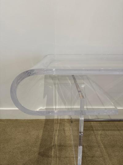 Chic Vintage Curved Lucite Desk