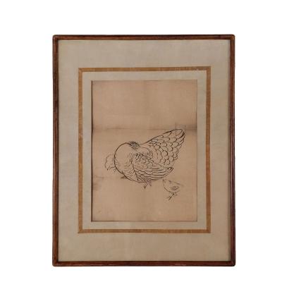 Chicken and Chick Japan circa 1850