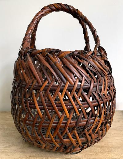 Chikuryosai I Yamamoto Japanese Bamboo Ikebana Basket by Yamamoto Chikuryosai I Shoen