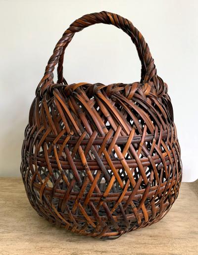 Chikuryosai I Yamamoto Japanese Bamboo Ikebana Basket by Yamamoto Chikuryosai I Shoen