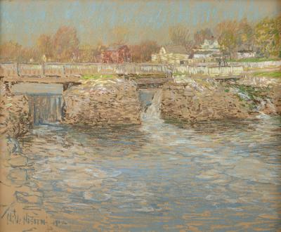 Childe Hassam Tidal Dam and Bridge Cos Cob 1902