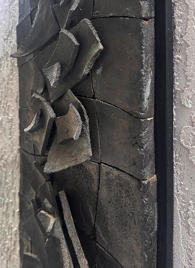 Chili Emerman Brutalist Ceramic Abstract Wall Sculpture