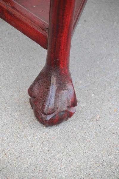 Chin Hua Carved Demilune Marble Console