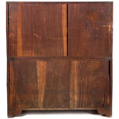 China Trade Camphor Brass Mounted British Campaign Chest ca 1840