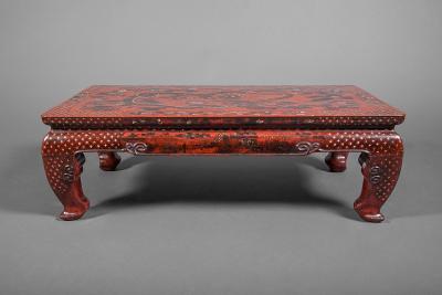 Chinese 18th Century Red Lacquer Table