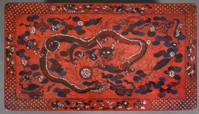 Chinese 18th Century Red Lacquer Table