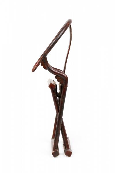 Chinese 19th Century Hoop Back Horseshoe Folding Armchair