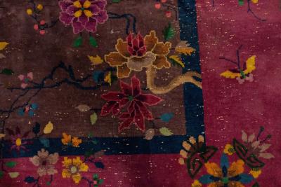 Chinese Art Deco Purple Area Rug