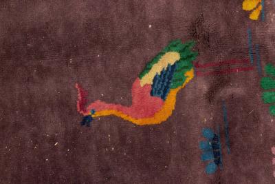 Chinese Art Deco Purple Area Rug