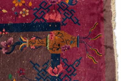 Chinese Art Deco Purple Area Rug