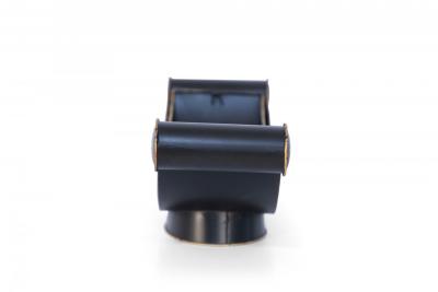 Chinese Black and Gold Tole Scroll Handle Vessels