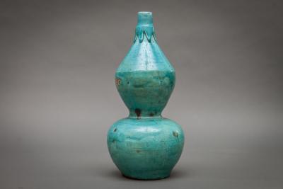 Chinese Blue Glaze Gourd Shape Vase