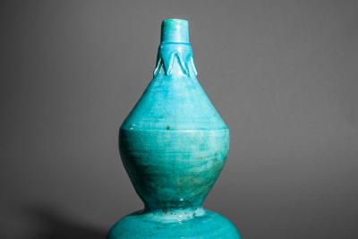 Chinese Blue Glaze Gourd Shape Vase