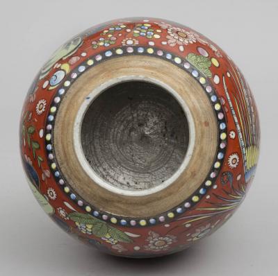 Chinese Blue and White Clobberd Jar Circa 1780