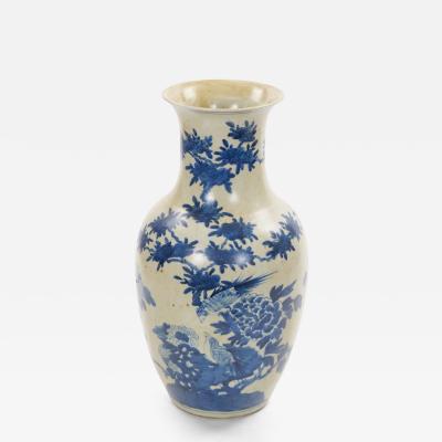 Chinese Blue and White Porcelain Decorative Vase Phoenix Decoration 14 3 4 in