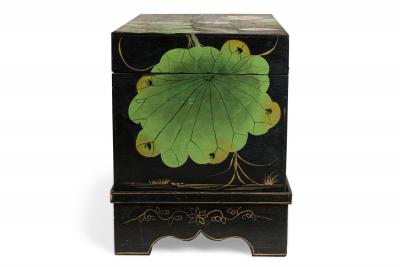 Chinese Box on Base with Paintings of Birds and Plants