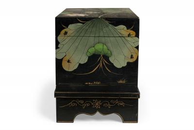 Chinese Box on Base with Paintings of Birds and Plants