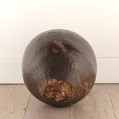 Chinese Brown Glazed Stoneware Martaban Jar circa 1850