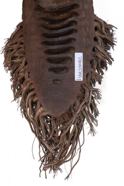 Chinese Carved Bamboo Root Face Wall Hanging