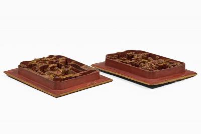 Chinese Carved Decorative Panels Pair