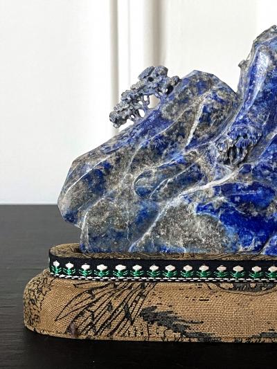 Chinese Carved Lapis Lazuli Scholar Stone