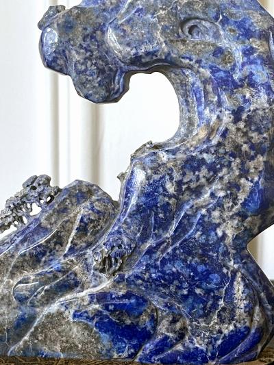 Chinese Carved Lapis Lazuli Scholar Stone