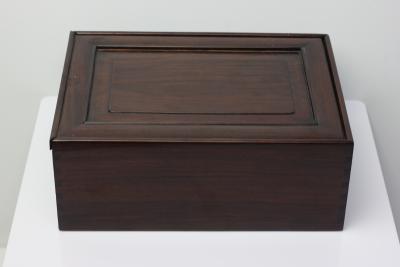 Chinese Carved Yellow Jade Brush Washer on Wood Stand China