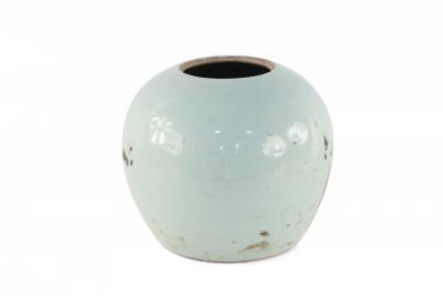 Chinese Celadon and Blue Dragon Motif Porcelain Vase
