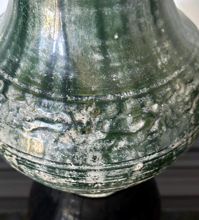Chinese Ceramic Hu Jar with Green Glaze Han Dynasty