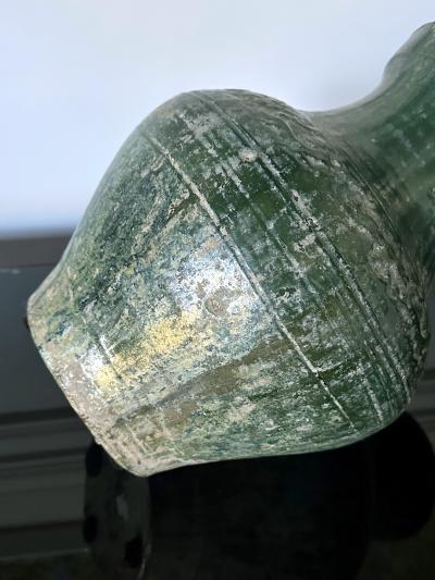 Chinese Ceramic Hu Jar with Green Glaze Han Dynasty