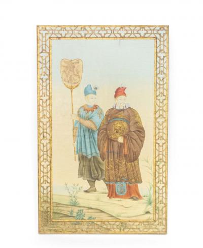 Chinese Chinoiserie Scene Portrait