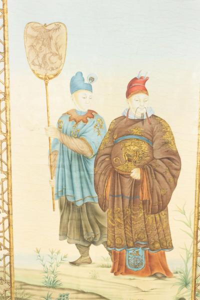 Chinese Chinoiserie Scene Portrait