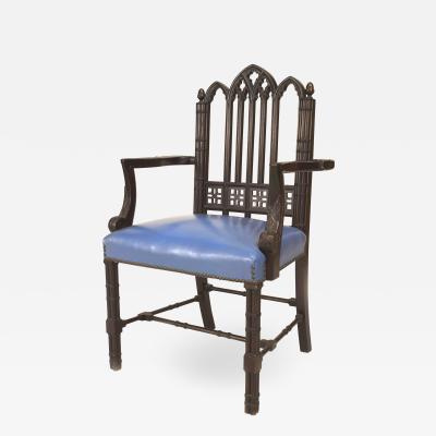 Chinese Chippendale Mahogany Arm Chair