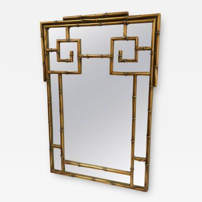 Chinese Chippendale Style Faux Bamboo Mirror