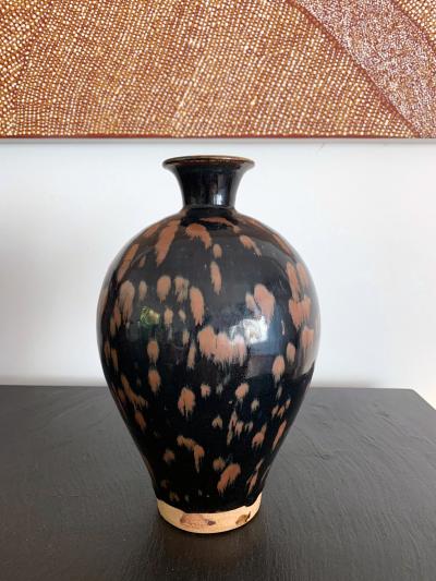 Chinese Cizhou Ceramic Vase with Russet Splash Glaze