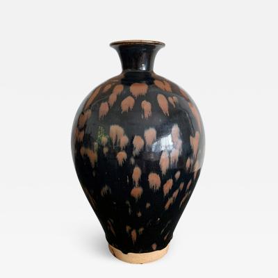 Chinese Cizhou Ceramic Vase with Russet Splash Glaze
