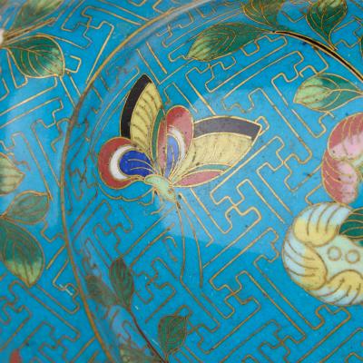 Chinese Cloisonn Enamel Jardini re with French Ormolu Mounts