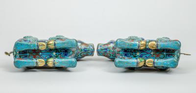 Chinese Cloisonne Horse Boxes