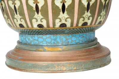 Chinese Cloisonne Vase Mounted As A Lamp