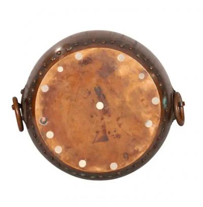 Chinese Copper And Bronze Barrel Form Planter