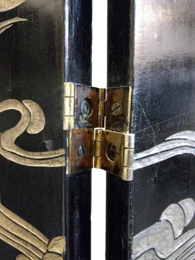 Chinese Coromandel 4 Fold Screens