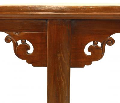 Chinese Elmwood Filigree Console Table