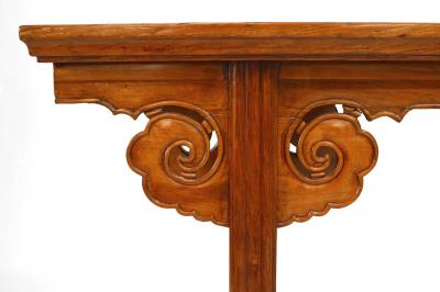 Chinese Elmwood Geometric Altar Console